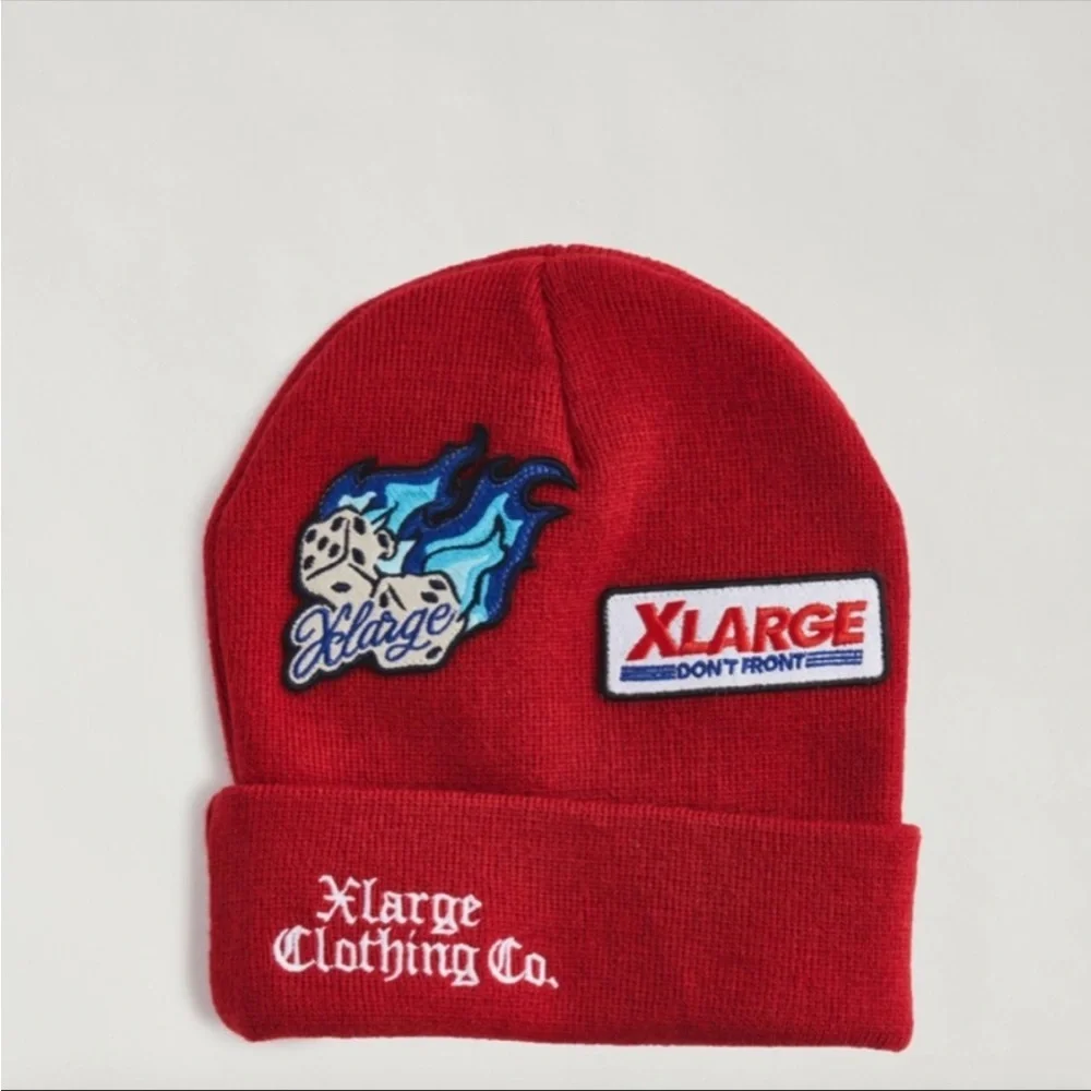 RACING TEAM CUFF BEANIE-Red-ONE SIZE